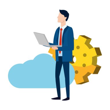 başarılı bir iş adamı avatar çizgi film