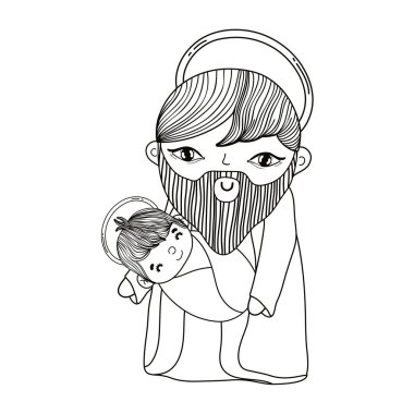 Noel nativity sahne karikatür