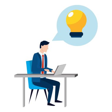 başarılı bir iş adamı avatar çizgi film