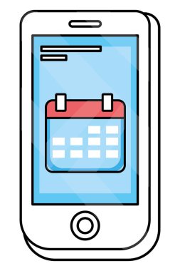 teknoloji smartphone çizgi film
