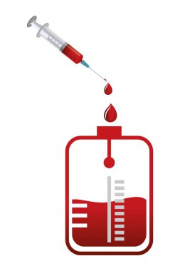 İzole kan enjeksiyon ve çanta tasarımı