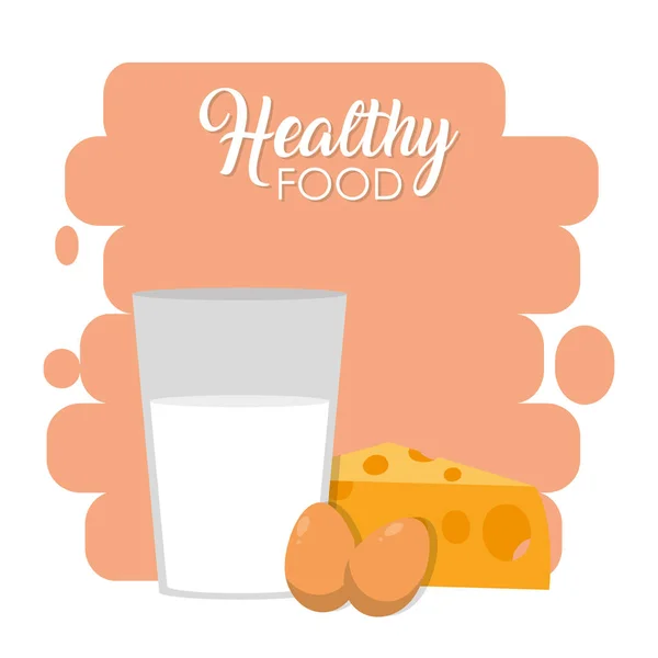 Healthy food concept — Stock Vector