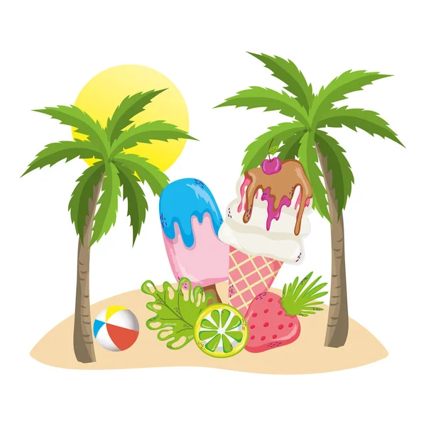 Boissons estivales et tropicales — Image vectorielle