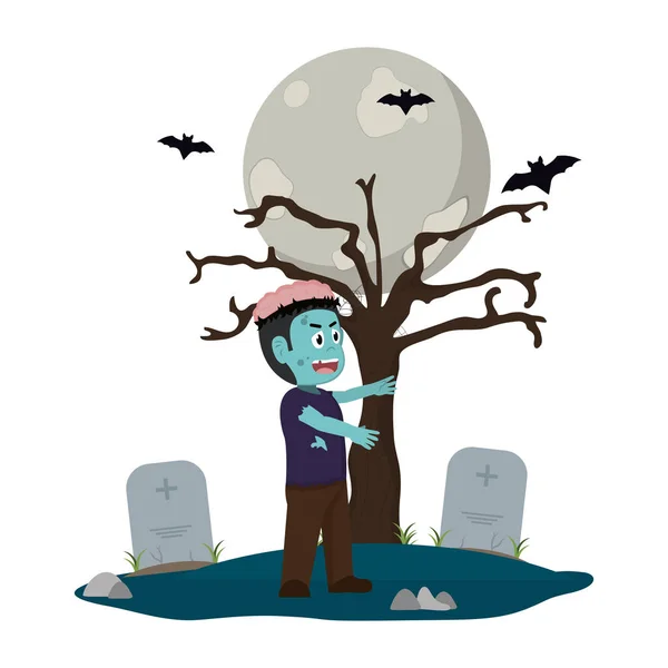 Dibujos animados para niños y Halloween — Vector de stock