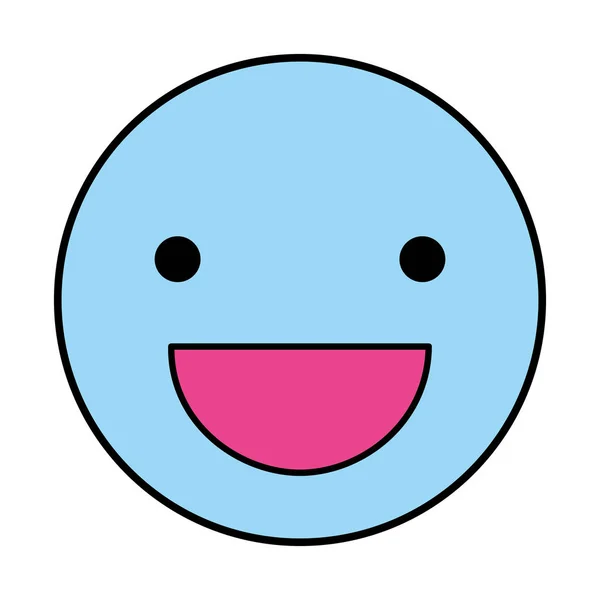 Gelukkig ronde emoji — Stockvector