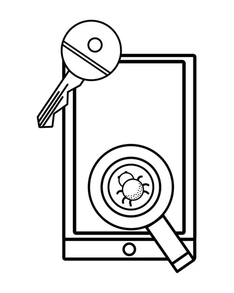 Projeto isolado do sistema de segurança —  Vetores de Stock