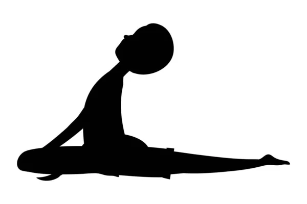 Fit Woman Practicando Yoga — Archivo Imágenes Vectoriales