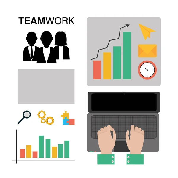 Business teamwork concept — Stock Vector