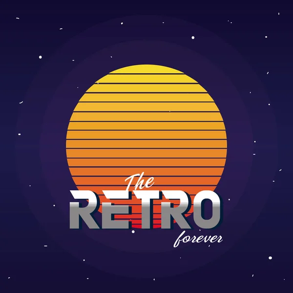 El retro para siempre — Vector de stock