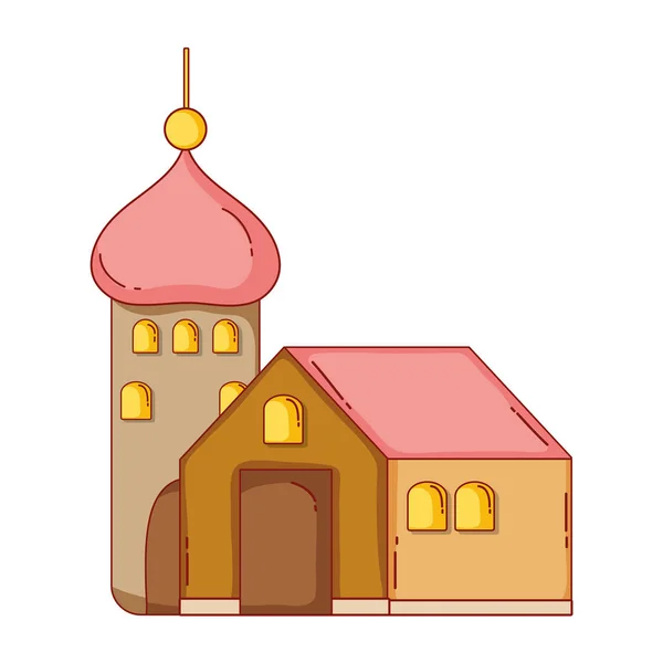 Adobe House Cartoon — Stockvektor