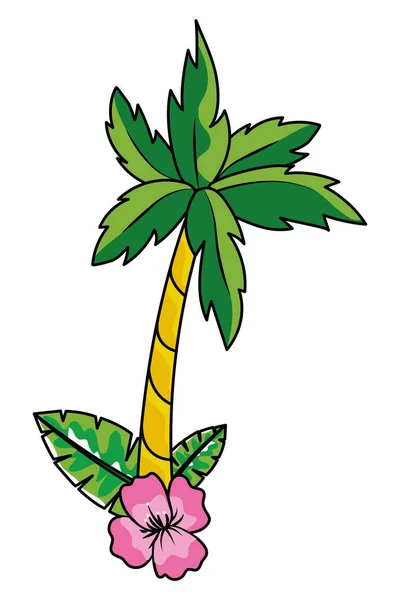 Desenhos animados de verão tropical —  Vetores de Stock