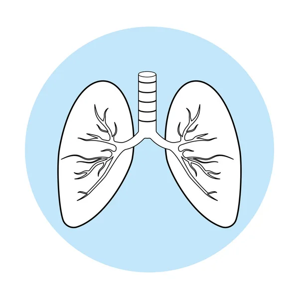 Símbolo pulmonar humano — Archivo Imágenes Vectoriales