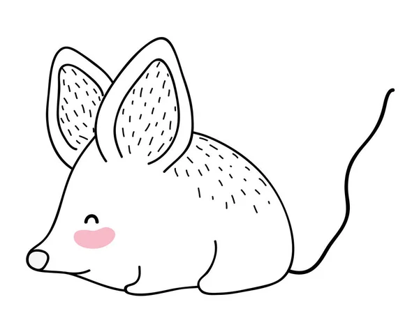 Maus wilder Tier-Cartoon — Stockvektor