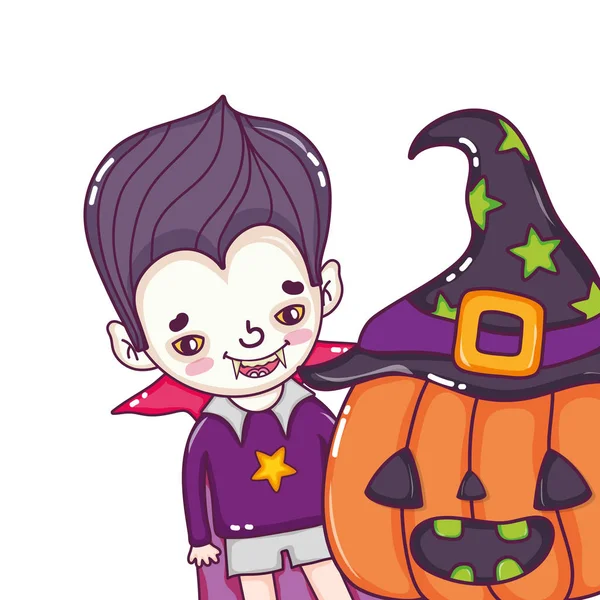 Halloween děti kreslené — Stockový vektor