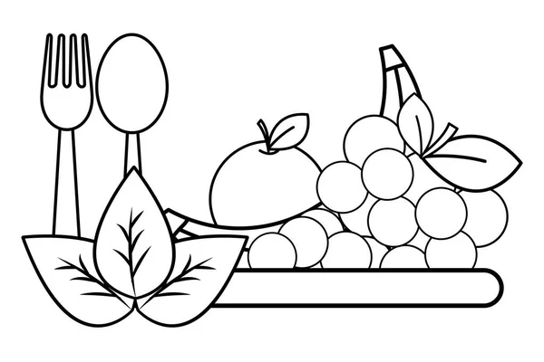Design de frutas isoladas — Vetor de Stock