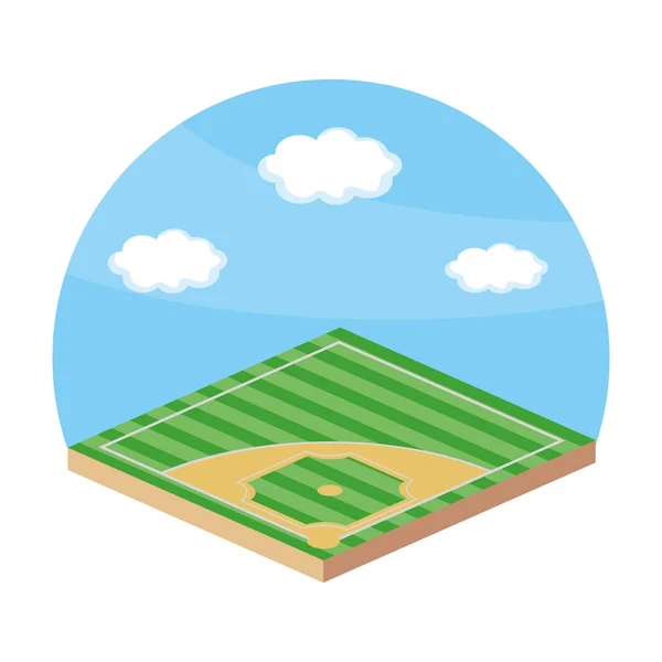 Campo da baseball — Vettoriale Stock
