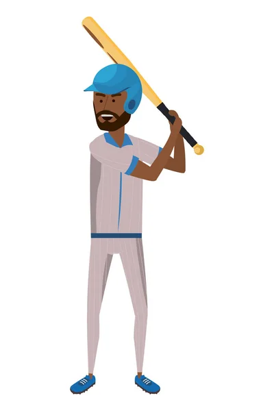 Jogador de beisebol Desenhos animados — Vetor de Stock
