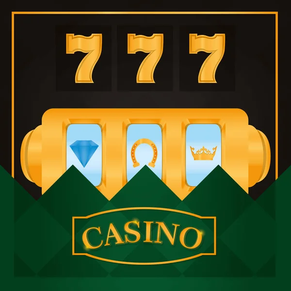 Jogo de casino emblema — Vetor de Stock