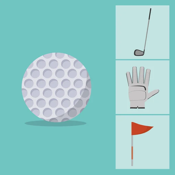 Jeu de golf sport — Image vectorielle