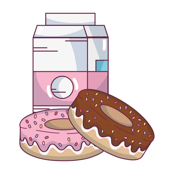 Beignet nourriture sucrée — Image vectorielle