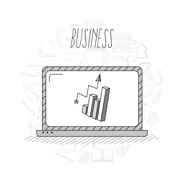 Hand draw business concept — Stock Vector