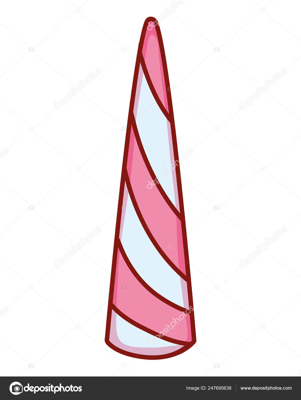Colorful Unicorn Horn Stock Vector C Stockgiu 247695638