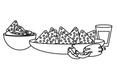 lezzetli Meksika yemeği çizgi film