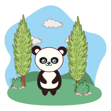 ayı Panda açık havada çizgi film