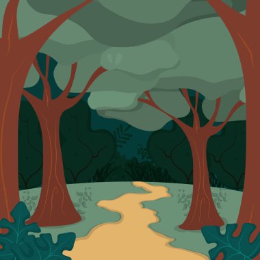 Orman yatay çizgi film