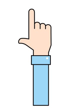 Sembolü kadar gösteren bir el