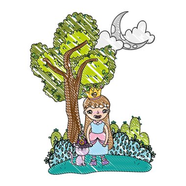 mutlu kız Kraliçe halloween kılık rendelenmiş