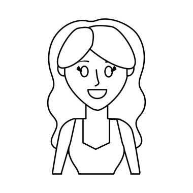 Anahat şirin ve kadın ile dalgalı saç bluz