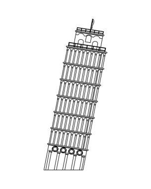 satır Ortaçağ eğik pisa Kulesi mimarisi