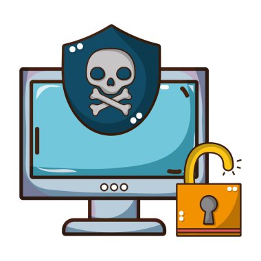 Cybersecurity tehdit çizgi film