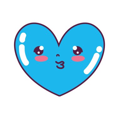 Kawaii güzel kalp yüz ifadesi