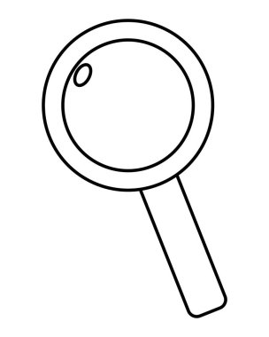 Büyüteç cam araç Büyüteç keşif anahat