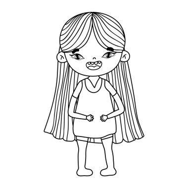 küçük kız sevimli karakter