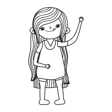 küçük kız sevimli karakter