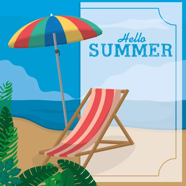 Hello summer card — Stock Vector