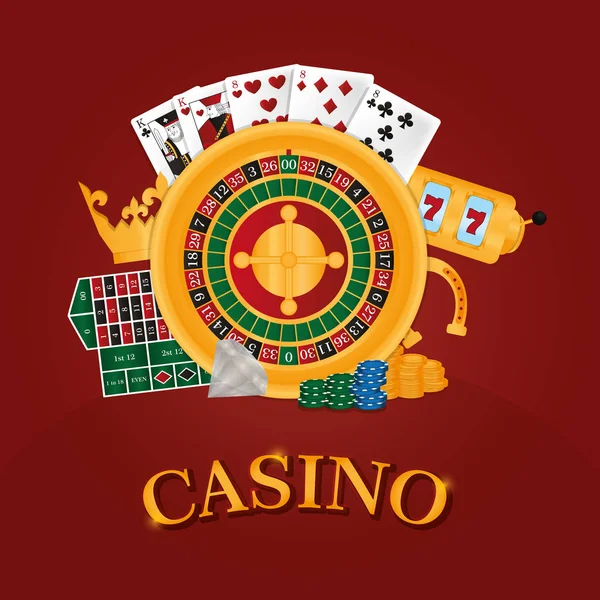 Jogo de casino emblema —  Vetores de Stock