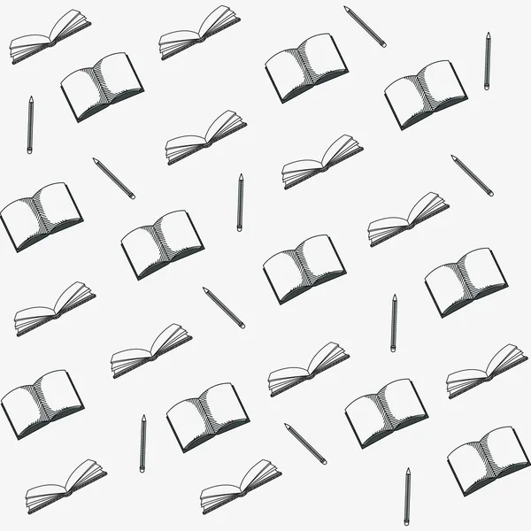 Mão desenhar livros fundo —  Vetores de Stock