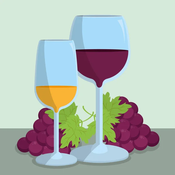 Diseño de bebida de vino — Vector de stock