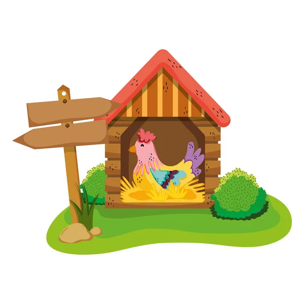 Cute farm cartoon — Stock Vector