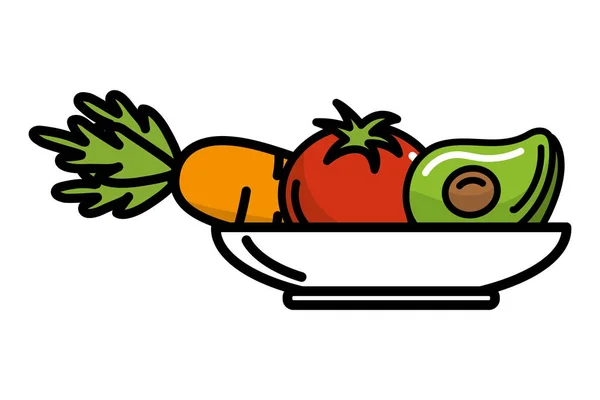 Deliciosos desenhos animados alimentos — Vetor de Stock