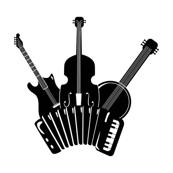 Music instruments collection — Stock Vector