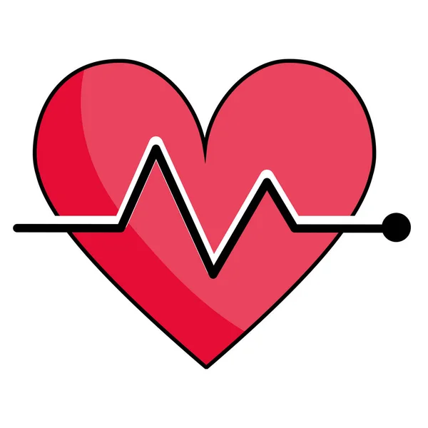 Batimento cardíaco símbolo médico —  Vetores de Stock