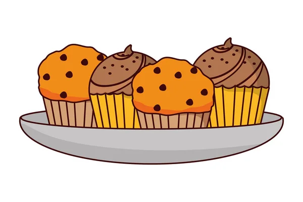 Cartoon potravin pekárna — Stockový vektor
