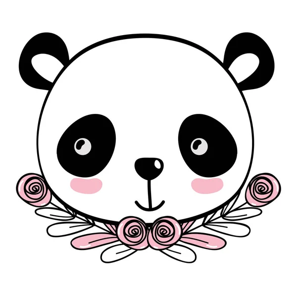 Dessin d'ours panda dessin animé — Image vectorielle