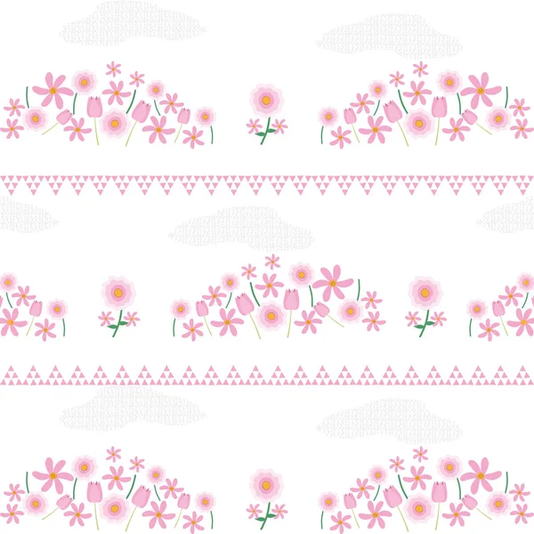 Lindo flores patrón fondo — Archivo Imágenes Vectoriales