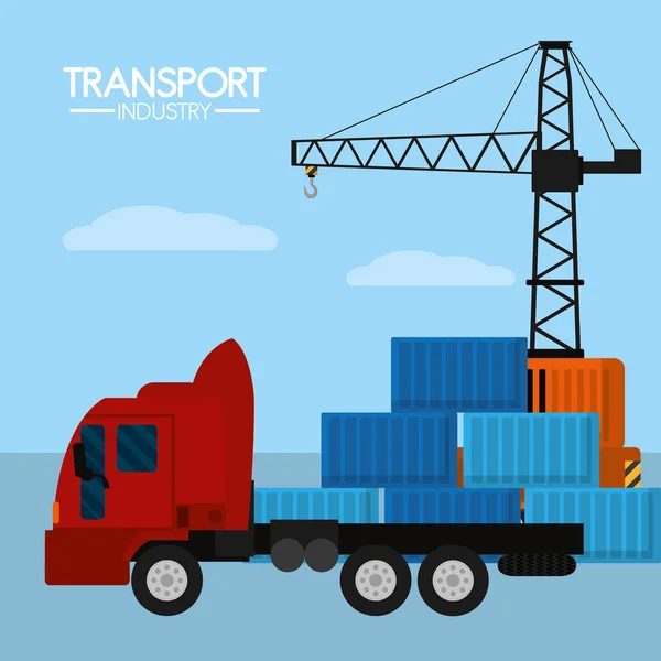 Industria del transporte marítimo — Vector de stock